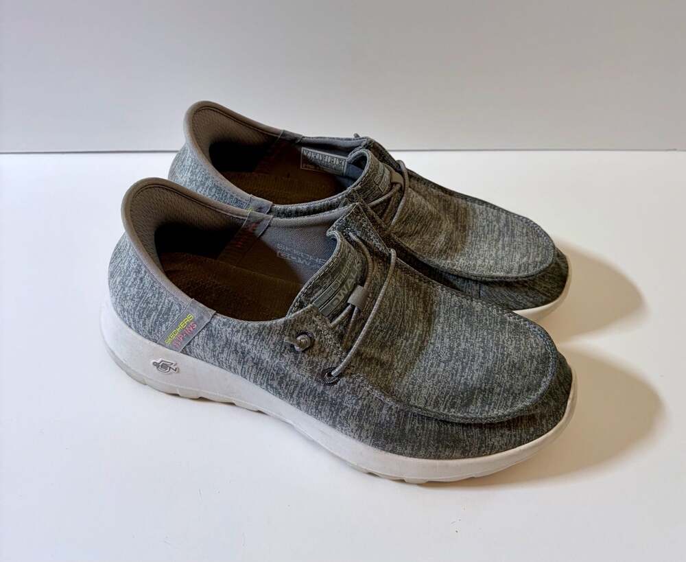 Skechers GoWalk Slip-Ins Hands Free Gray Shoes Size 7